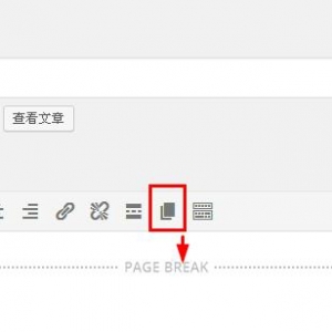如何在WordPress 编辑器里添加“下一页”分页按钮